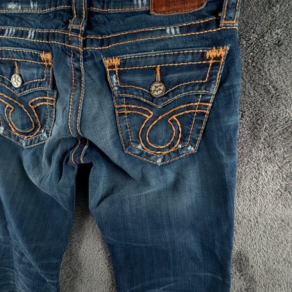 Big Star Liv Denim Jeans 27R USA Made Women Blue Pants Embroidered Western - Picture 16 of 16